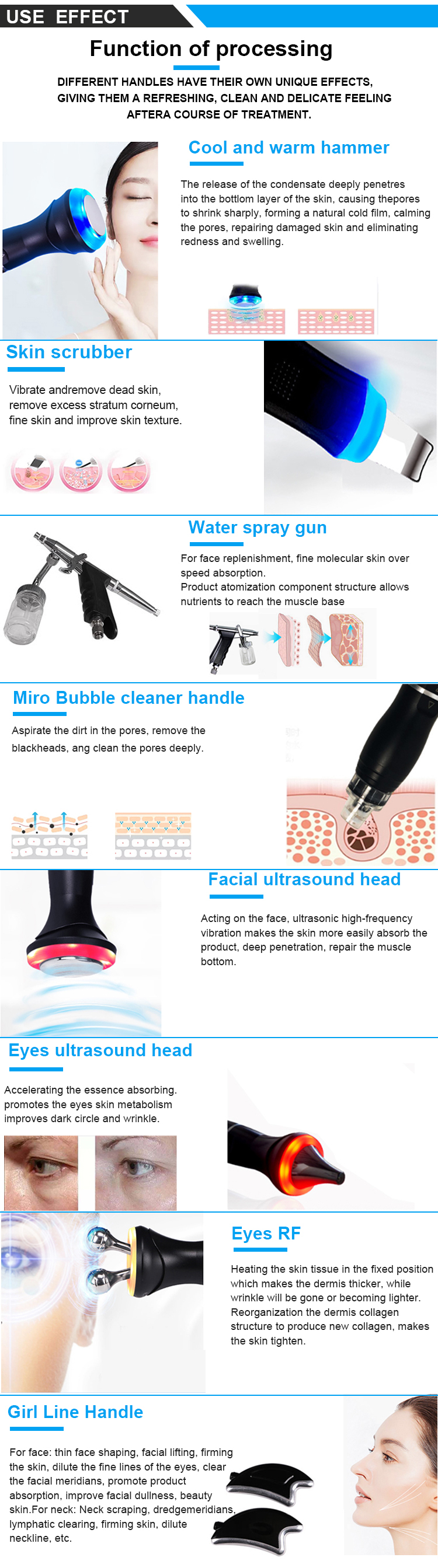 Multifunction Vertical Oxygen Therapy Facial Jet Peel Machine Hydro Dermabrasion Beauty Equipment