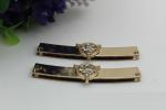 Good quality leather bag accessories frame 62 mm light gold metal corner