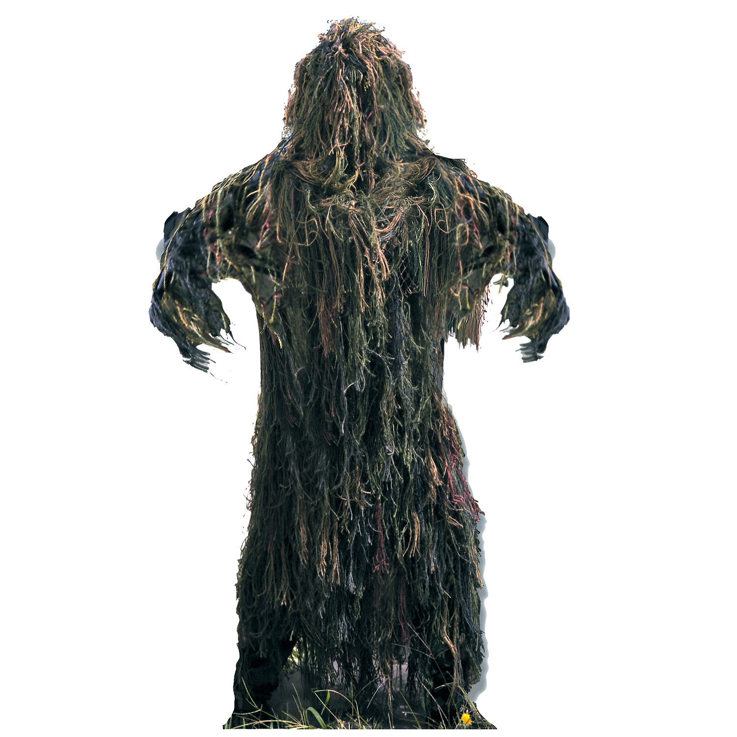 Durable Camouflage Ghillie Suit With Reinforced Collar Woodland Desert Grass
