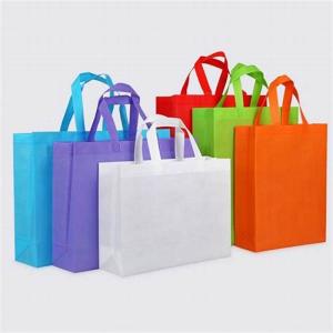 China Customized Logo Non Woven Bag Reusable Shopping Recycled Plastic Tote Bags wholesale