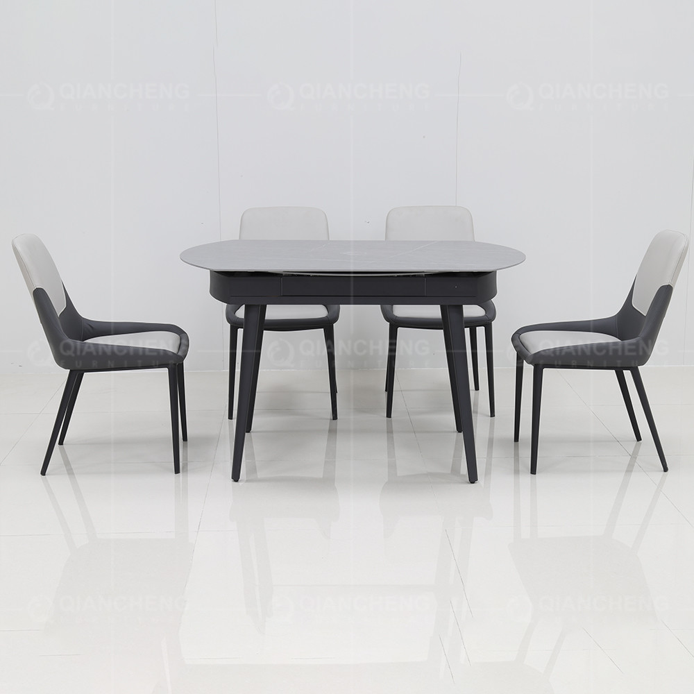 OEM 110kg Home Furniture Dining Room Tables Four Seater Extendable Dining Table