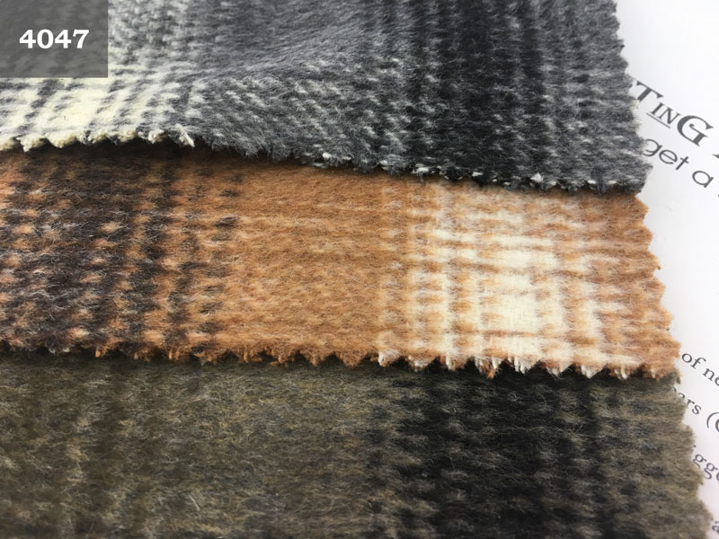 Multicolor Yarn Dyed 850gsm Check Tweed Wool Fabric Polyester Coating Fabric
