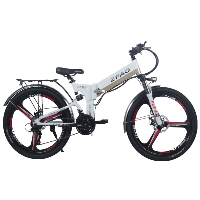 26 Inch Wheel Electric Folding Bicycle 250W 350W Aluminium Alloy Frame 48V 10.4AH