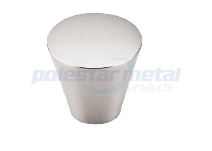 1 1/16" Diameter Brushed Satin Nickel Zinc Alloy Modern Cone Cabinet Knob