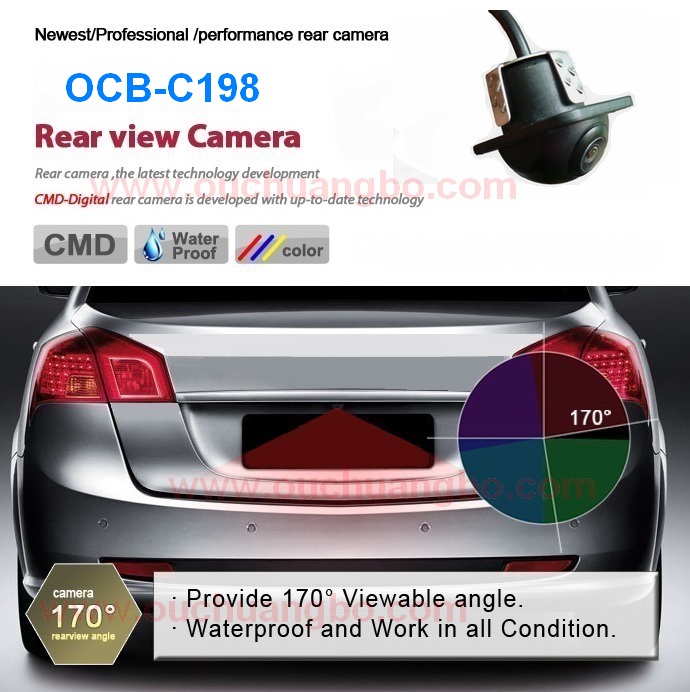 Ouchuangbo HD 170 degree wide viewing waterproof universal camera OV7950 OCB-C198