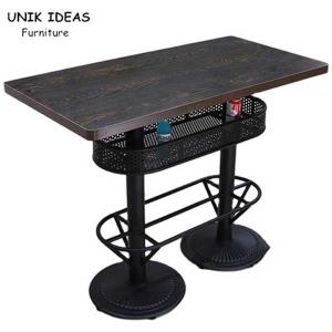 China Vintage Pub Table Rectangle High Top Table Wood Restaurant 60x120x103cm wholesale