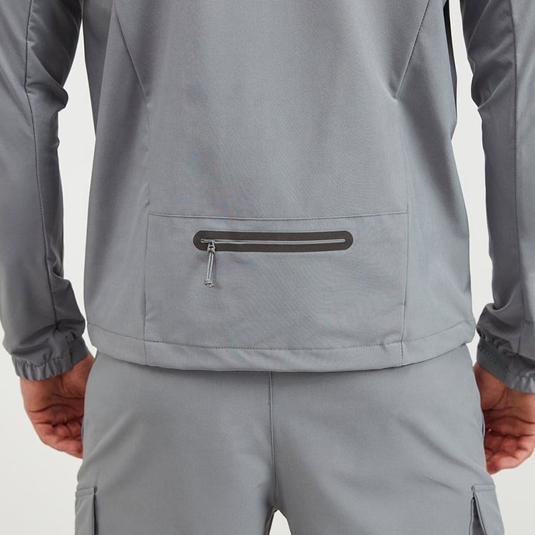 OEM custom logo brand men's streetwear outdoor sports track 100% polyester zip up windbreaker jacket for men