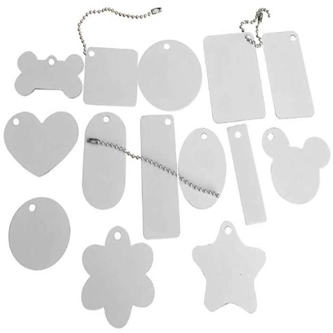 Personalized Double Sided Sublimation Blank Aluminum Dog Tag DIY Custom Sublimation Pet Blanks