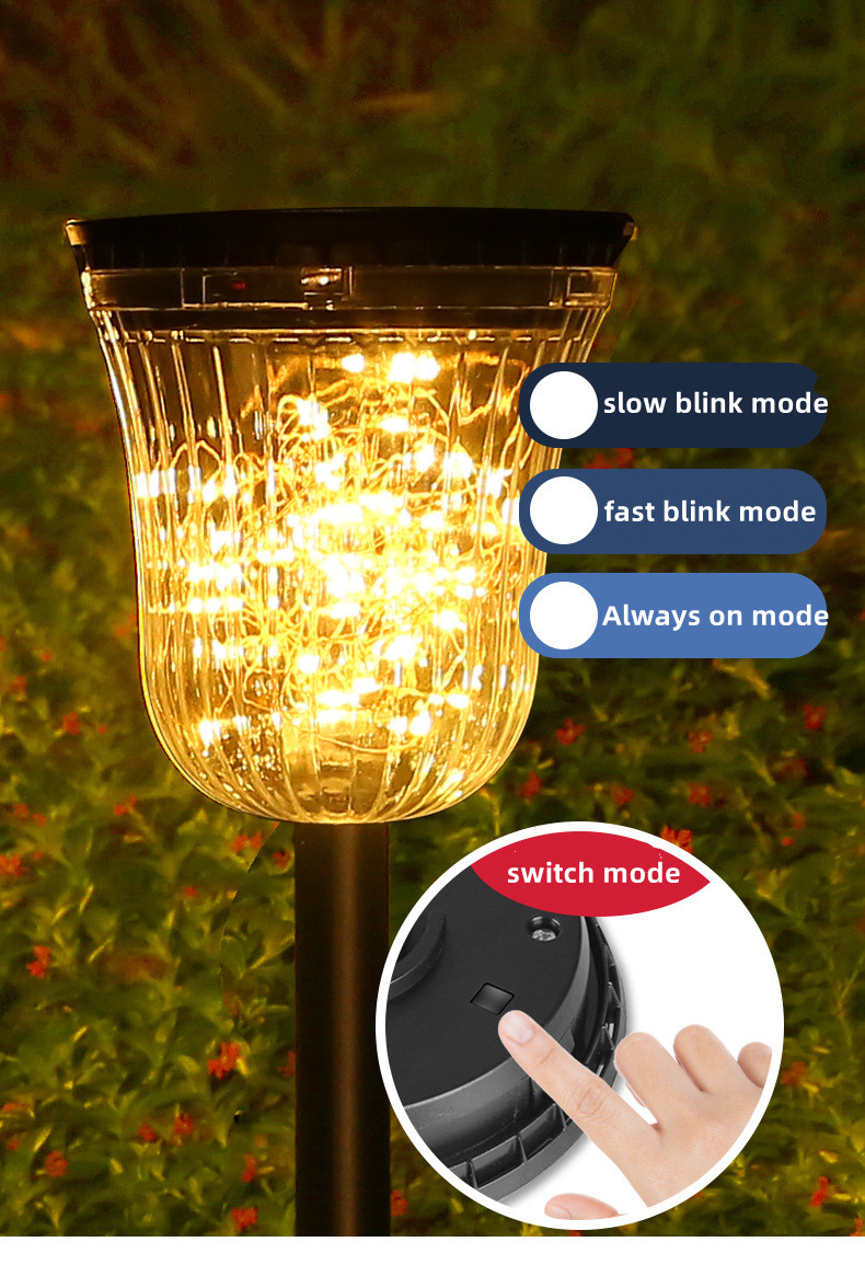 Solar Powered Outdoor Waterproof Led Solar Landscape Lawn Light For Courtyard IP65
