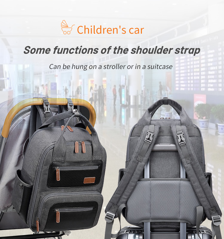 Luxury Mommy Travel Waterproof Baby Diaper Backpack Multifunctional Laptop Bag for Mom&Dad Diaper Bag