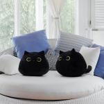Black Cat Plush Toy: Soft, Stuffed Animal Pillow, Baby Sofa Decoration, Cat
