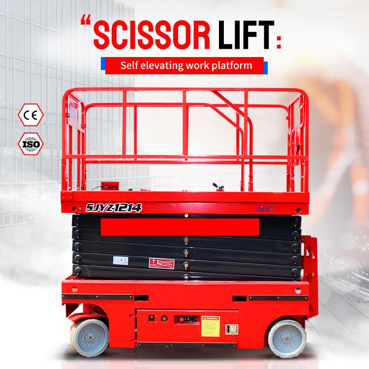2400*1170mm Aerial Platform Electric Hydraulic Scissor Lift with 18 Channel Steel