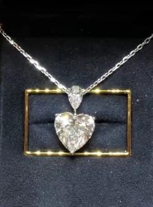 China Heart Shape Lab Grown Diamond Pendants Lab Engineered Diamonds Jewelry wholesale