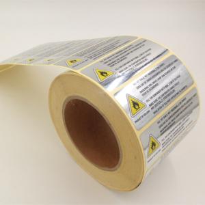 China Self Adhesive Aluminum Printing PET Silver Foil Stickers wholesale