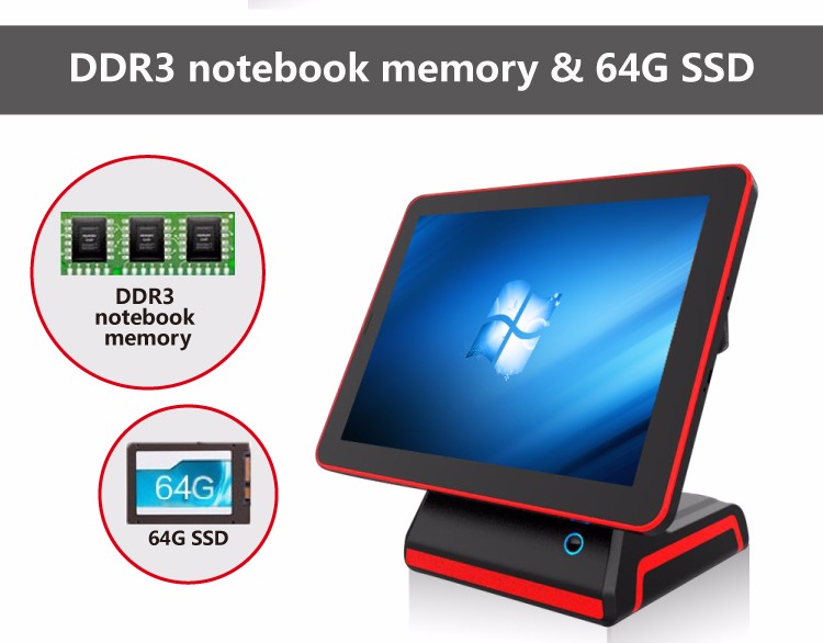 DDR3 4GB RAM TPV POS System for Fast Transactions in Retail and Quick Service Establishments
