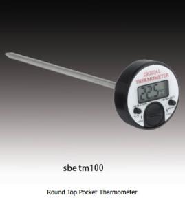China Round Top 20x9mm Digital Alarm Thermometer , Digital Pocket Thermometer wholesale