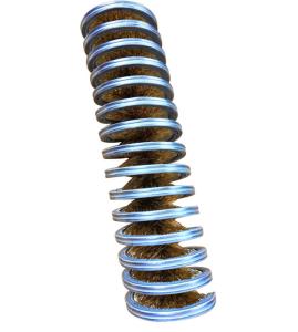 China Dust Removal Polishing Spring Brush Abrasive Bristle Galvanized Base wholesale