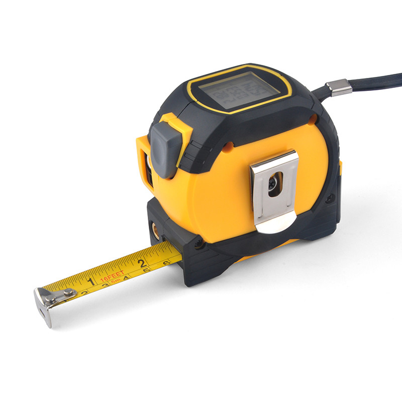 Wintape 3-In-1 Laser Measure Tool: 40m Digital Distance Meter, Area/Perimeter Calculator, Auto-Lock 5m Steel Tape – Precision Measurement For DIY &