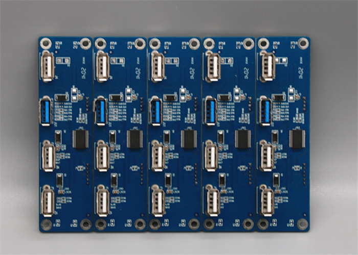 FR4 6 Layer 1.6mm 1OZ Blue Soldermask Printed Circuit Board Assembly