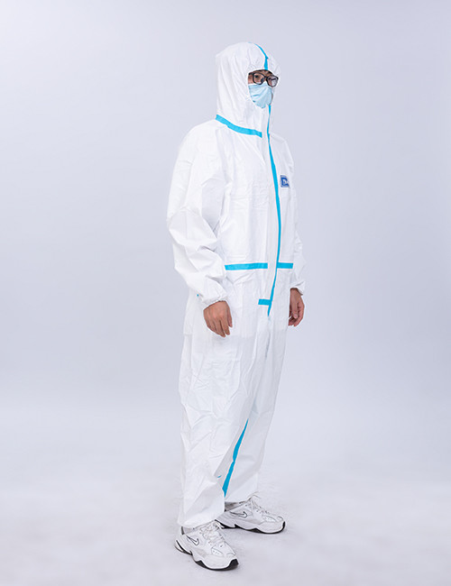 Dustproof Polymer Medical Protective Coverall Disposable Isolation