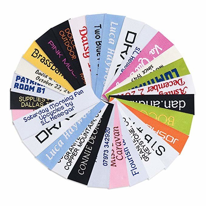 Personalized Satin Sewing Woven Neck Labels For T Shirts 3/4" X 2 1/2"