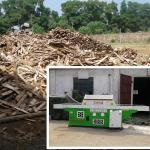 Hydraulic 1500kg/H 2850kg 380v Wood Shaving Mill