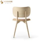 European Wood Ultra Modern Dining Chairs 58cm Width Minimal Style