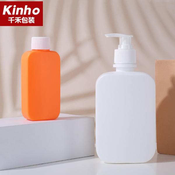 100ml 500ml Cosmetic Lotion Bottle 24/410 28/410 HDPE Square Oblate For Liquid