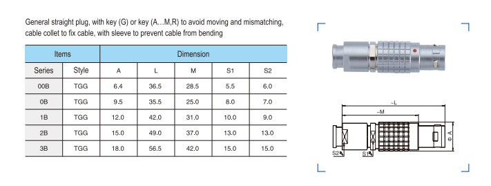 10pin B Series Push Pull Metal Connector IP50 Plug And Socket Silver Color