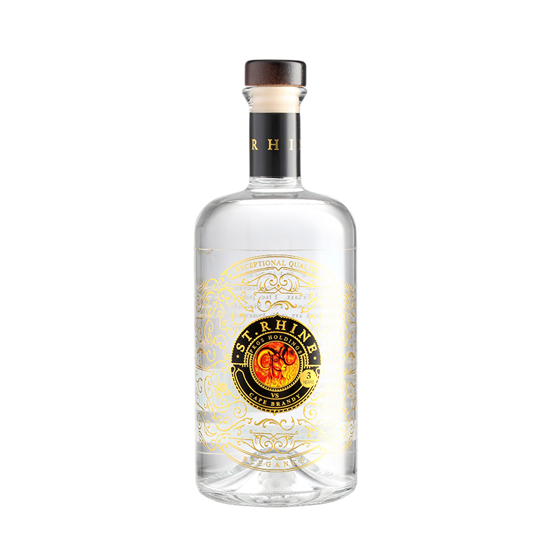 Clear 750ml Glass Liquor Wine Vodka Tequila Gin Bottle with Stopper Custom Flint Glass