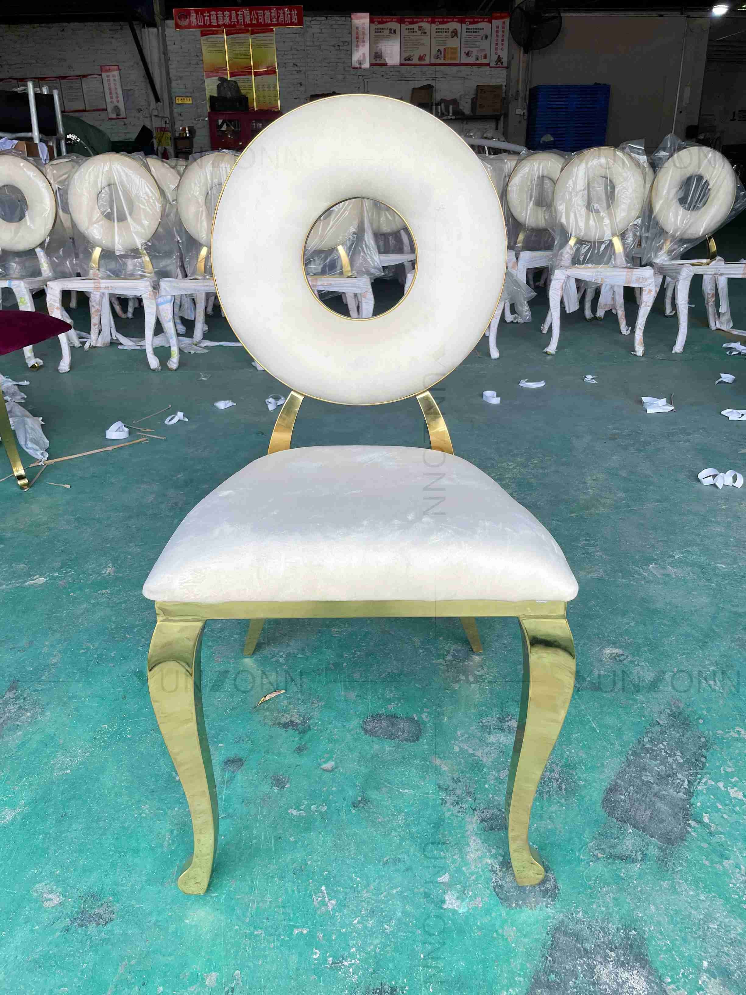 Round Back Dining Chairs Special Design Stackable Function Banquet Chairs