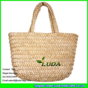 China LUDA natural cornhusk handmade recycled straw beach bag wholesale