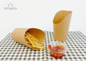China Shaped Takeaway Food Containers Chip Holders Oil / Water Resistant wholesale