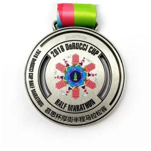 China 70mm Custom Race Medal / Embossing 3D Antique Silver Medal wholesale