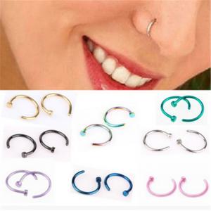 China Fake Septum Medical Titanium Nose Ring Silver Gold Body Clip Hoop For Women Septum Piercing Clip Jewelry Gift wholesale