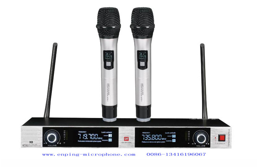 X11 fixed frequency wireless microphone system UHF Dual channel rack mountable very low price