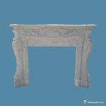 Black Marble Fireplace Hearth , Indoor Marble Fire Surround High Hardness