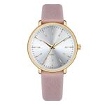 PU leather Quartz Battery Wristwatches OEM Available 36mm Diameter