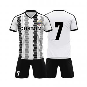 China 7 Black White 	Custom Team Jersey V Neck Football Training Jerseys on sale