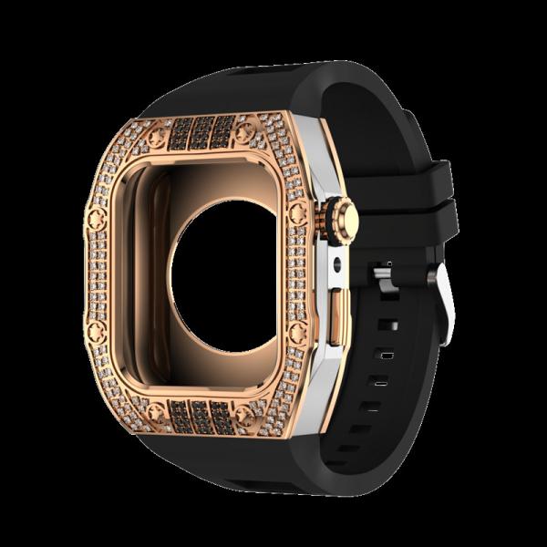 Apple Watch Band 44mm/45mm Luxury Carbon Fiber Watch Case,Men Rugged Case And