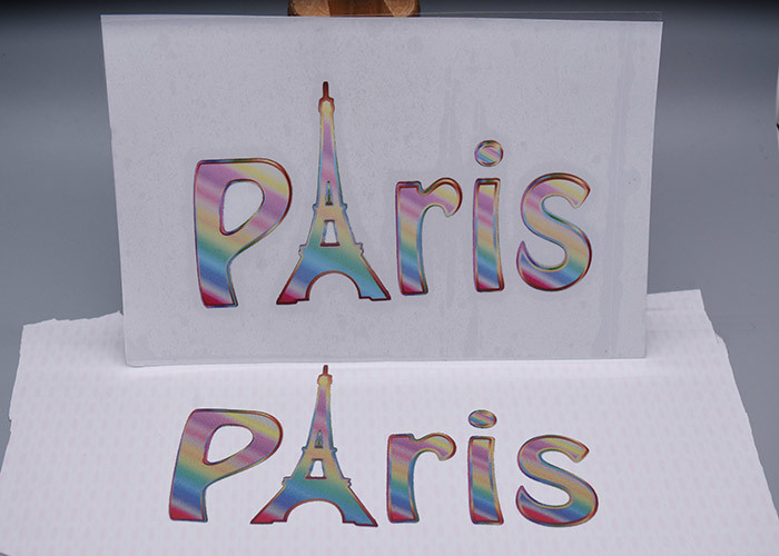 Colourful Lettering Film Heat Transfer Clothing Labels Customised