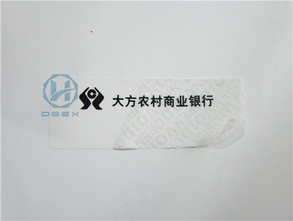 Adhesive Strong Glue Tamper Evident Security Labels , Warranty Security Sealing