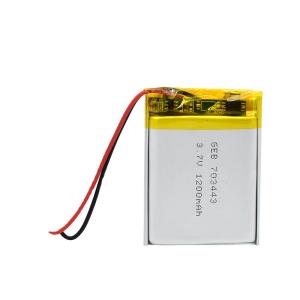 China 1100mAh 3.7V Lithium Ion Polymer Battery Rechargeable 703443 Model wholesale