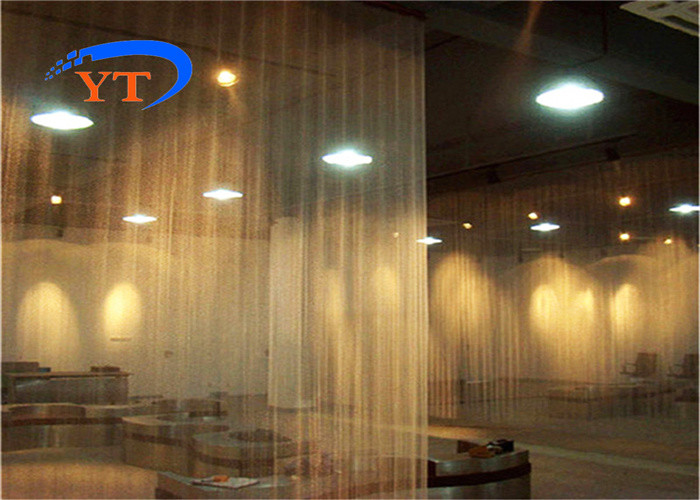 Fashionable Metal Coil Drapery 1.6mm Hanging Metal Mesh Curtains Dividers