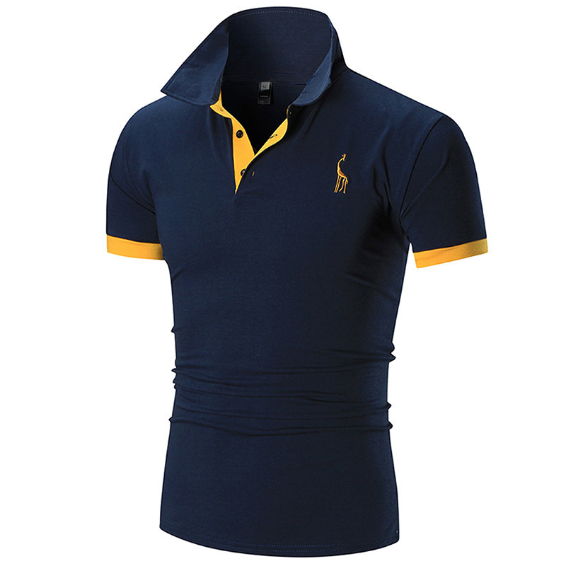 Knitted Fabric Custom Logo Plain Casual Golf Cotton Polyester Polo Shirts T-shirt For Men