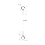 Ceiling Steel Wire Rope Sling With Double 32.5*76mm Die Cast Hook Ends YW86371