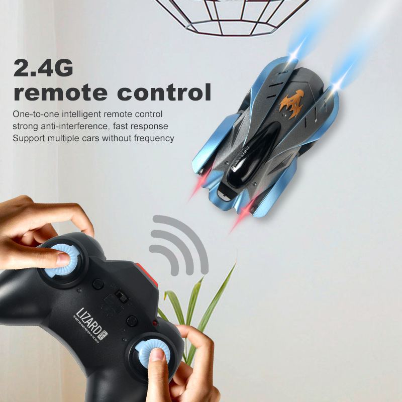 Adsorption Remote Control Toy Car Rechargeable Climbing Stunt Car 50M Remote Distance