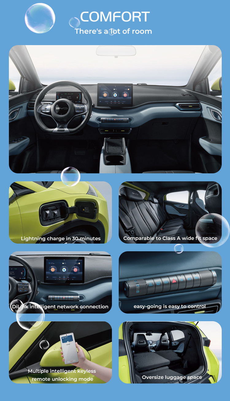 BYD Seagull EV Hatchback MINI Electric Car Range 405KM For Urban Transportation
