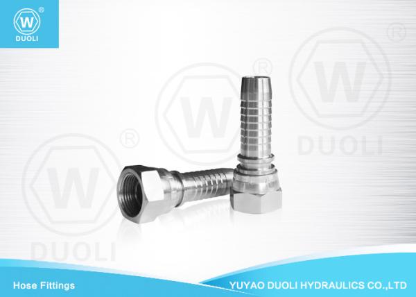 Carbon Steel Straight BSP Hydraulic Fittings , Male / Female Hydraulic Connector