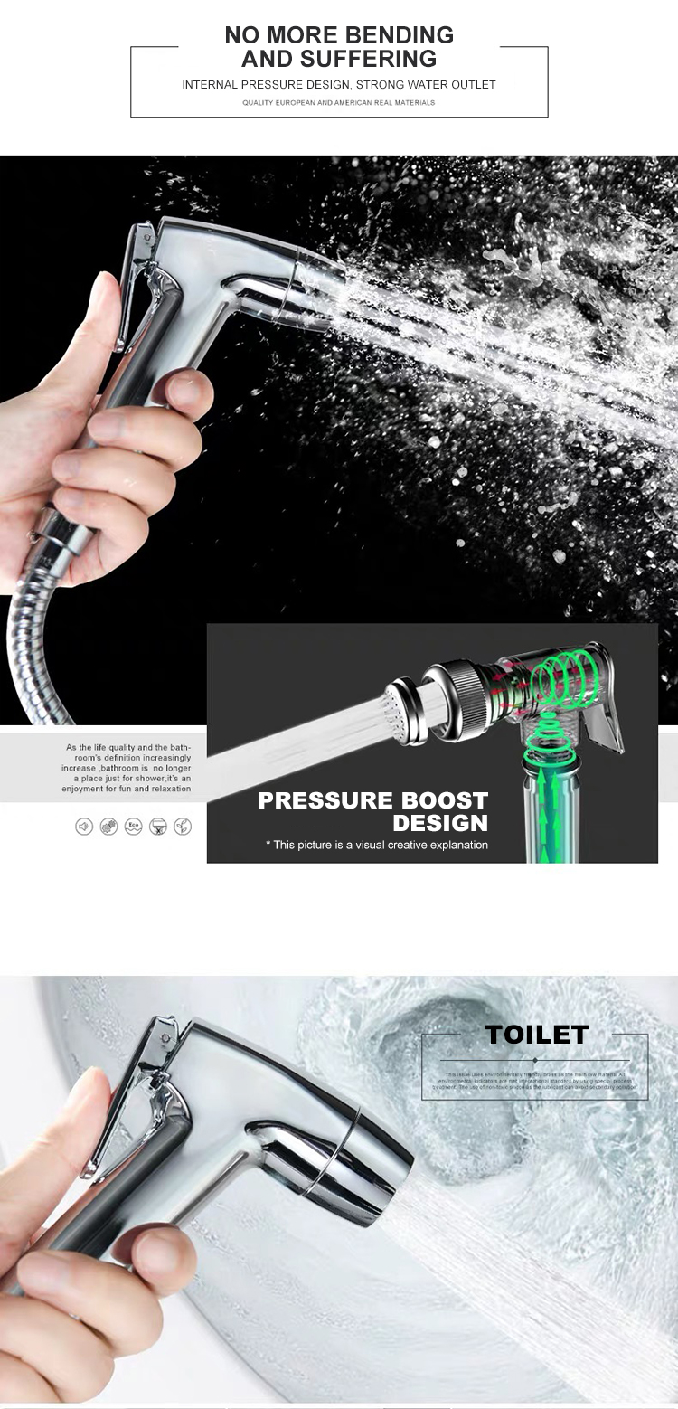 No Leakage Flow Rate Control ABS Toilet Washer Bidet
